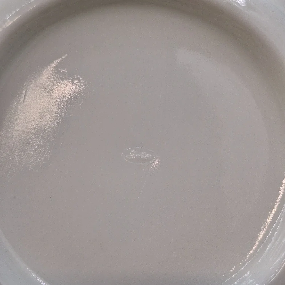 Fenton White Milk Glass Hobnail Chip Dip Snack‎ Bowl Hobnail Heavy Sawtooth Edge